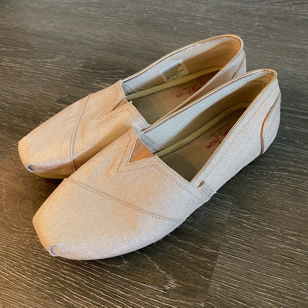 Rose gold flats
